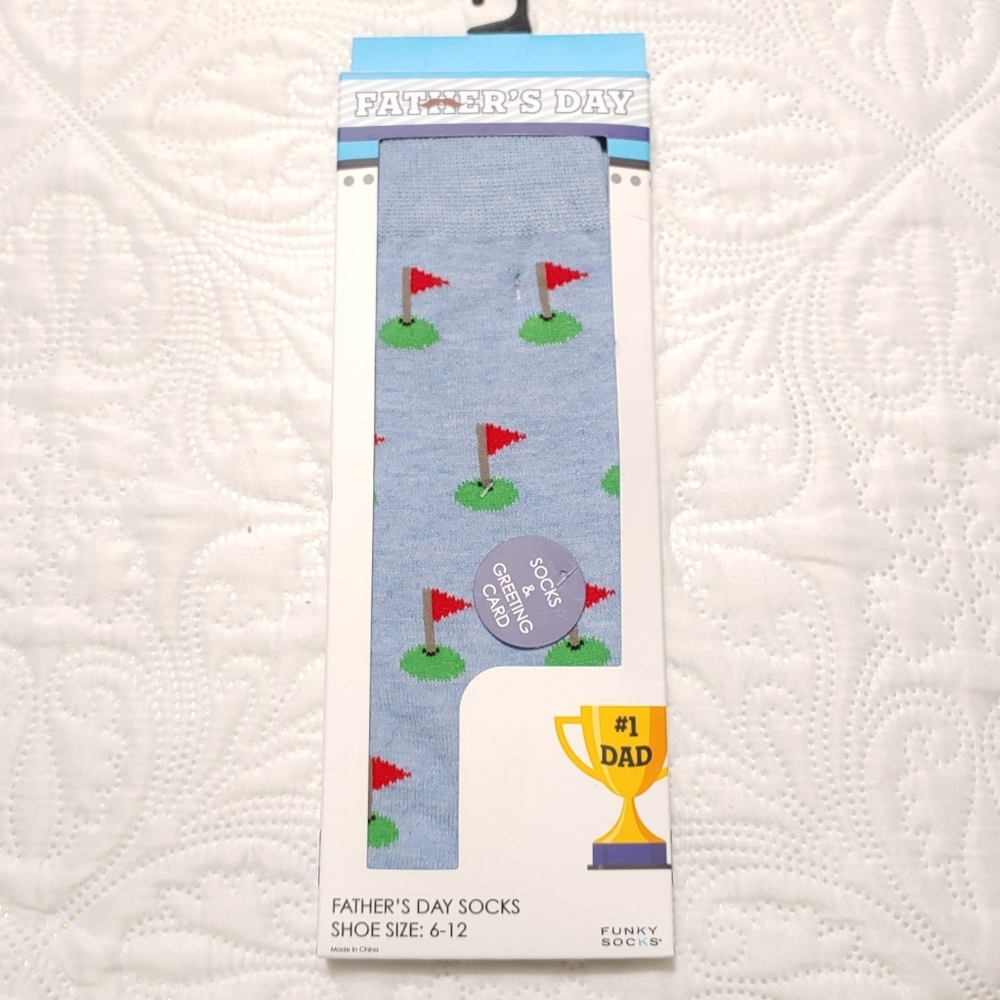 Funky Socks Father's Day Novelty Socks Blue